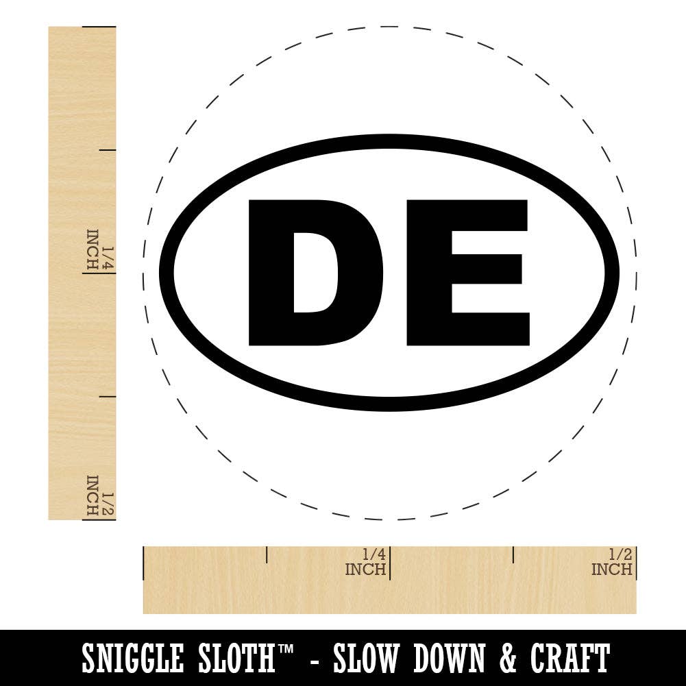 Sniggle Sloth - Wholesale Rubber/Decorative Stamp - Germany Deutschland DE Euro Oval Rubber Stamp for Stamping Crafting Planners0