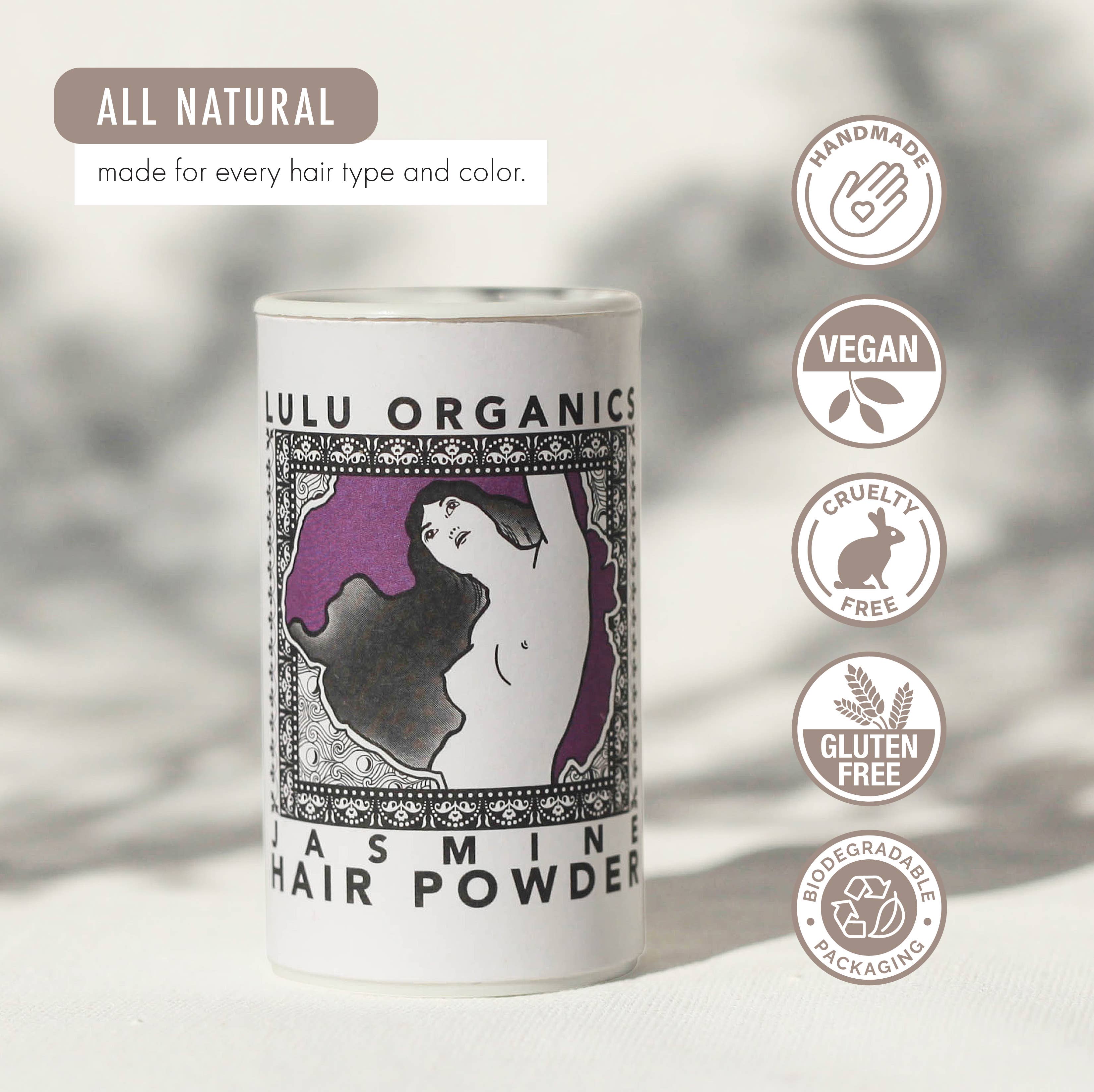 LULU ORGANICS - Wholesale Dry Shampoo - Jasmine Travel Size Hair Powder Shampoo 1oz2