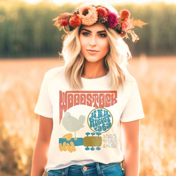 JCoons - Vendita all'ingrosso Maglietta serigrafata - Donna - Woodstock