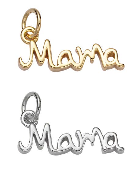 Val 24K Guld Fyldt Mama Håndskrevet Skrift Charm for engroshandel hos My Girl in LA