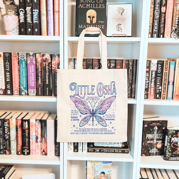 Little Osha Sublimated Canvas Tote Bag for wholesale by Awfullynerdy.co