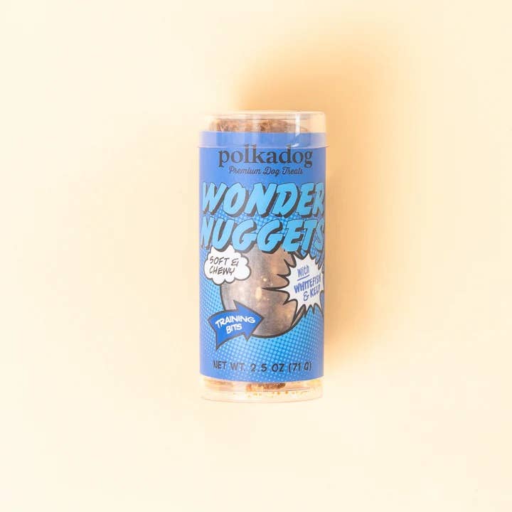 Pet Palette Distribution - Wholesale Pet Treats - Dog - Polkadog Wonder Nuggets White Fish & Kelp Mini Tube 2.5oz0