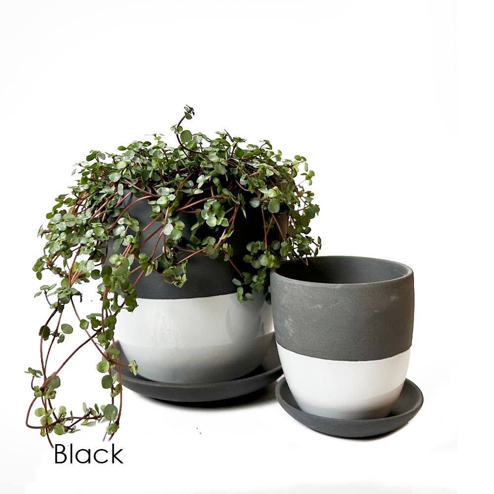 Chive - Vente Pot - Cache-pot en céramique Dyad Jardinières décoratives modernes avec soucoupe0