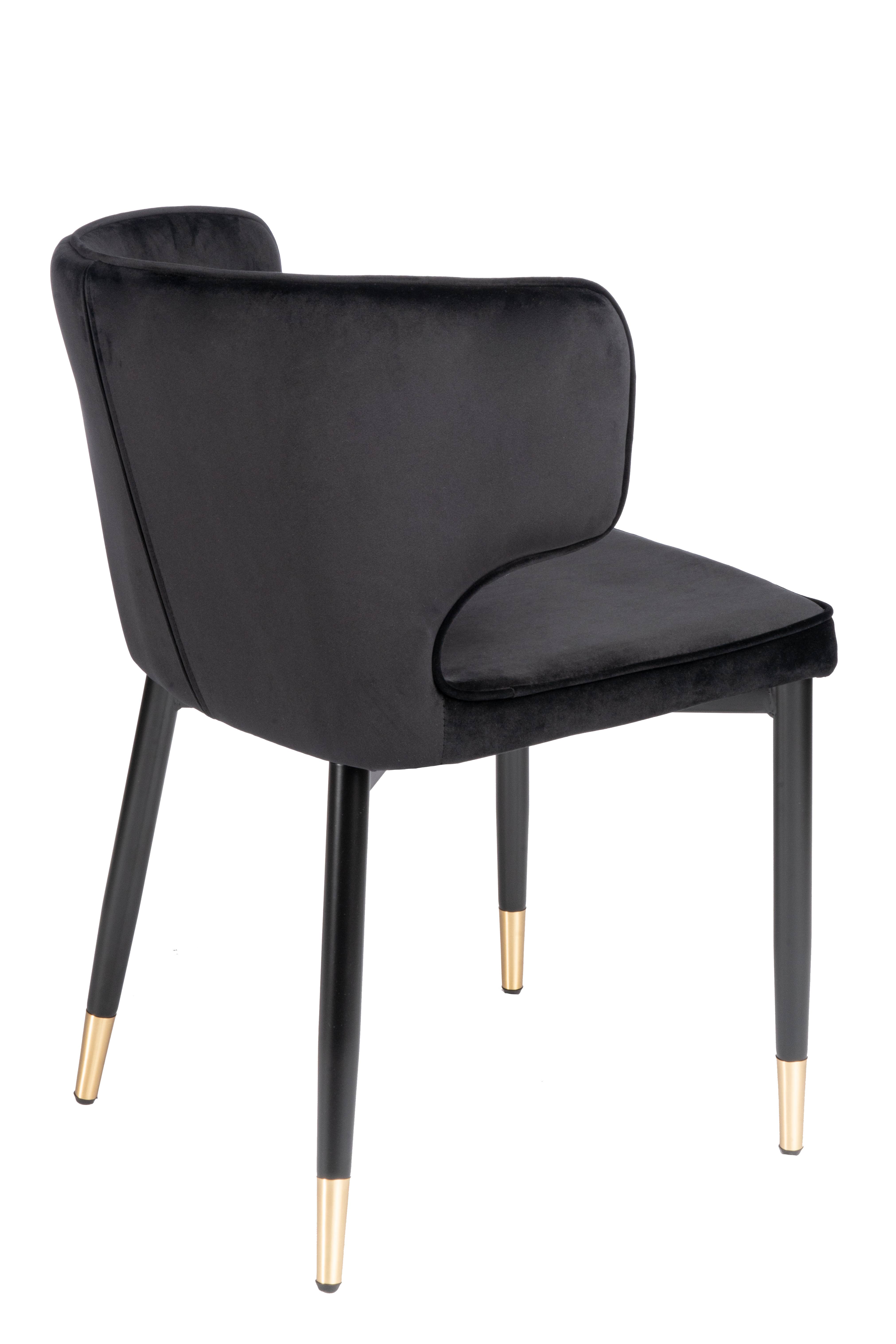 Statements by J - Wholesale Chair - Kayla Curved Upholstered Velvet  Dining Chair7