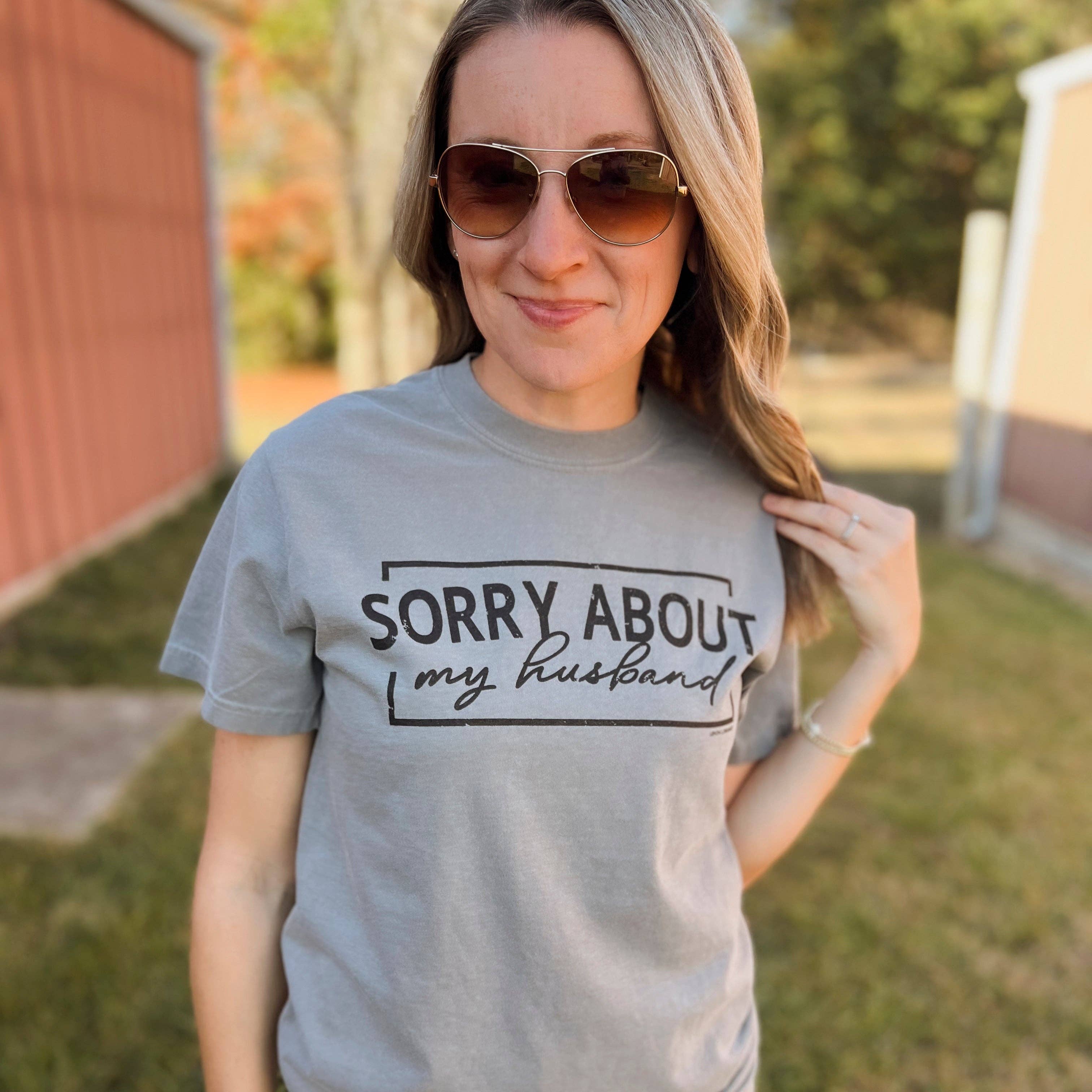 Lemon Lorraine's LLC - Wholesale Screen Printed T-Shirt - Women's - SORRY ABOUT HUSBAND - Graphic Tee4