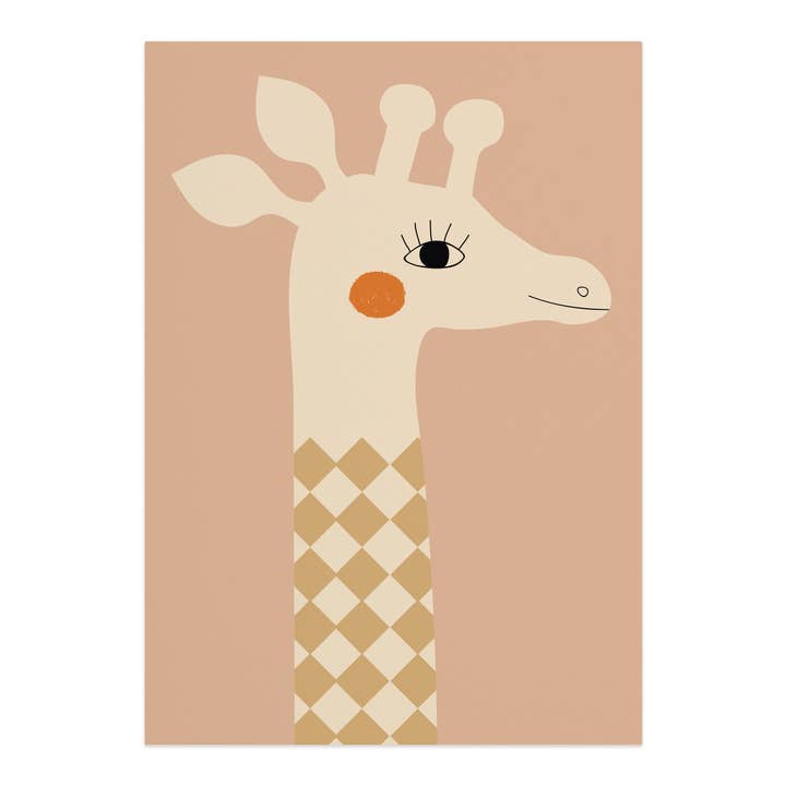 Poster Girafa Brilhante, Papel Eco & Embalagens por atacado de Little Otja