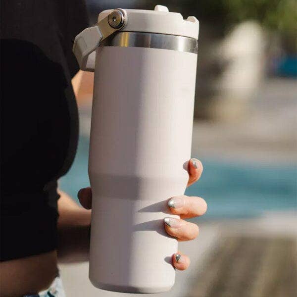 Showcase - Wholesale Insulated Mug/Tumbler - HydriEase 30oz Insulated Cup w/ Flip Straw (Multiple Colors)