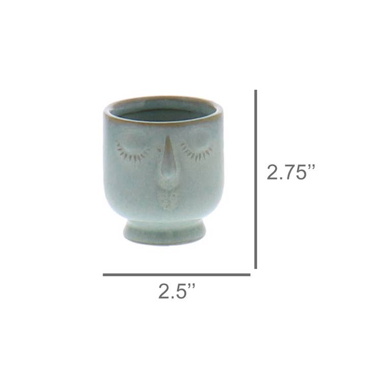 HomArt - Wholesale Plant Pot - Celia Cachepot, Ceramic - Sm - Teal1