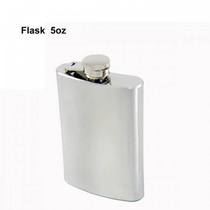 NICOTEAM EE - Venta al por mayor Frascos - Petaca de acero inoxidable cepillado con tapa de seguridad, 5 oz (147 ml)0