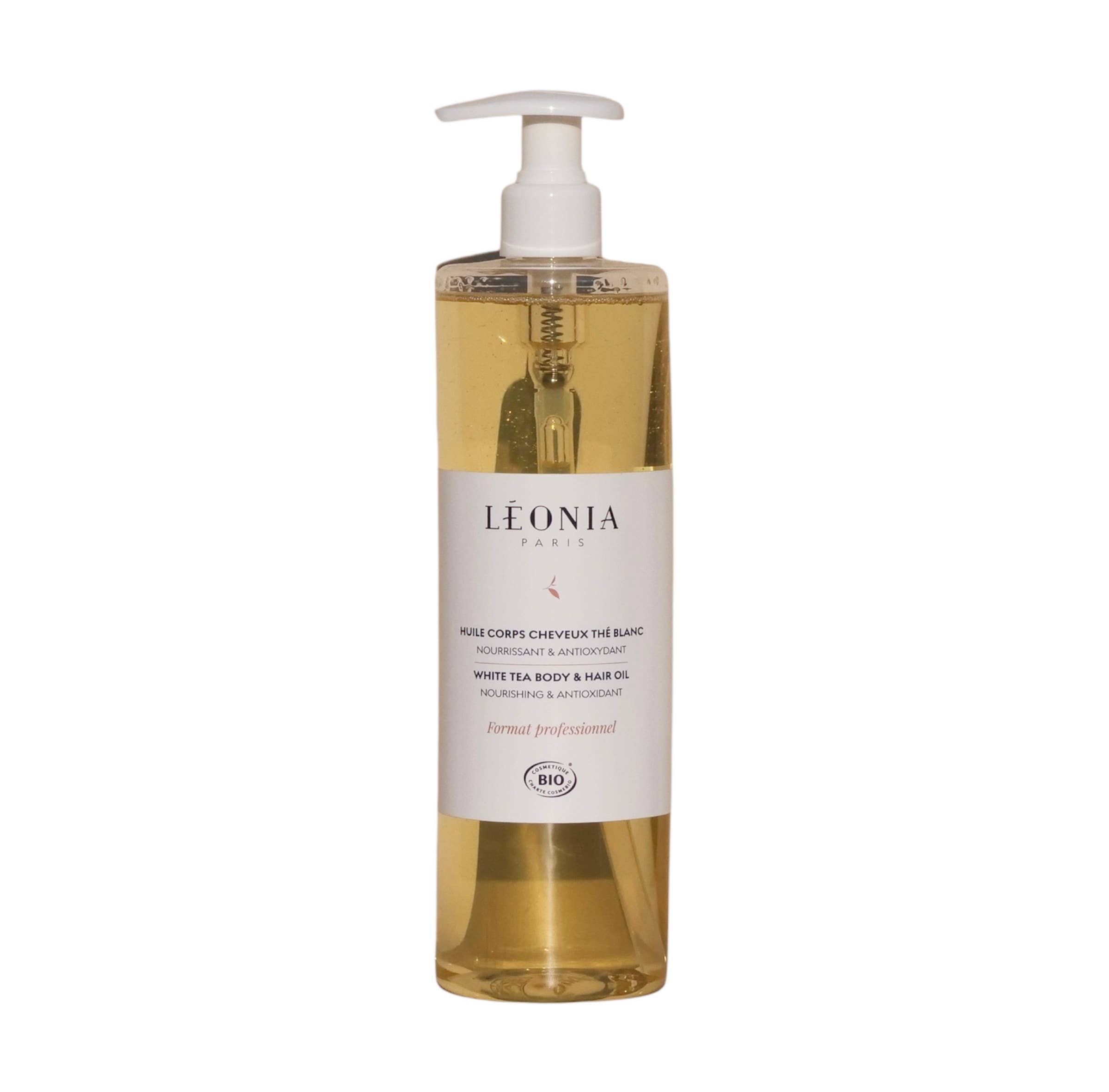 Léonia Paris - Wholesale Bath/Body Oil - White Tea Body & Hair Oil - Cabin size 500ml