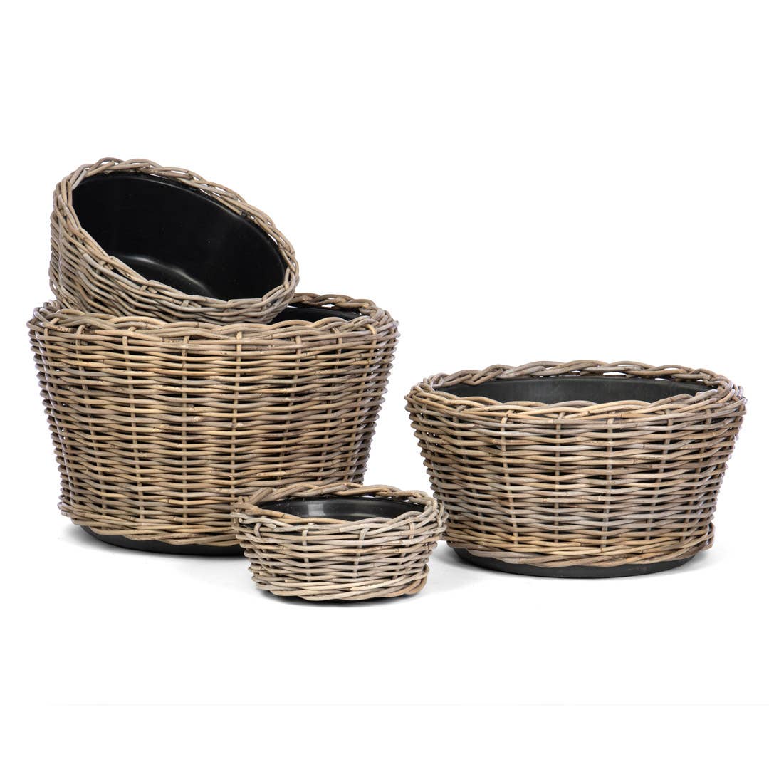 Willow Group - Wholesale Plant Pot - S/4 RD RATTAN PLANTERS1