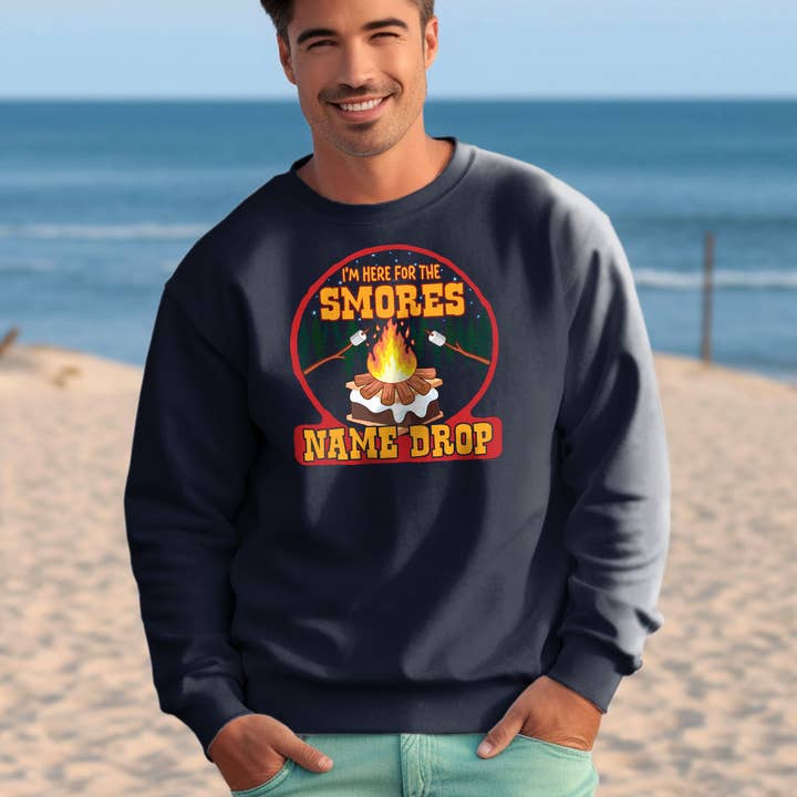 RetroPlanet - Vente Sweat-shirt à imprimés – unisexe - Chandail unisexe Here For The Smores Name Drop pour adulte S-2X7
