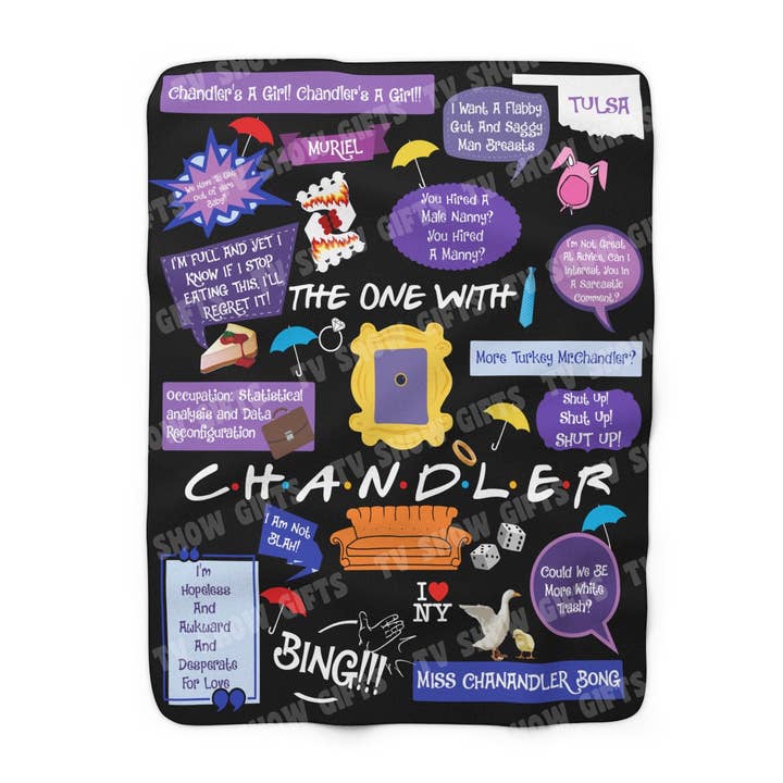 Couverture pour amis - Chandler Bing pour la vente par TV Show Gifts