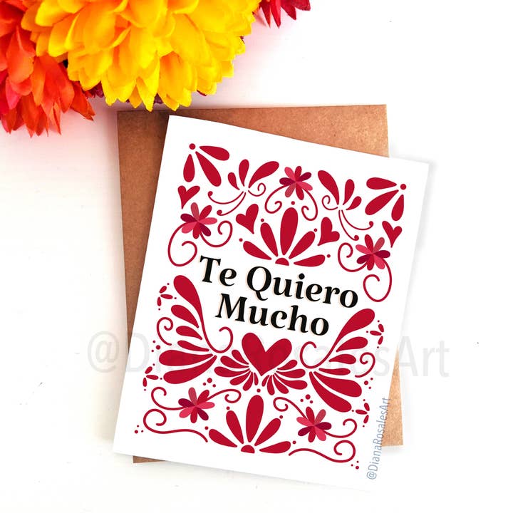 Te Quiero Mucho Wenskaart voor wholesale door Diana Rosales Art