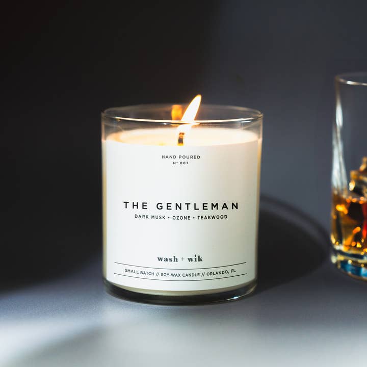 The Gentleman Soy Wax Candle | Teakwood | Dark Musk - 1 Wick and other Purchase Wholesale man candles. Free Returns & Net 60 Terms on Faire trending on Faire.