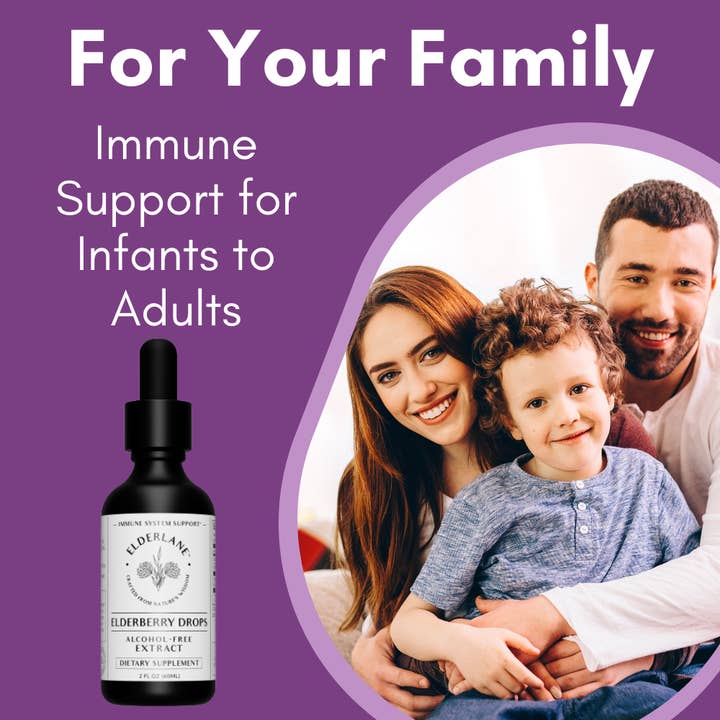 Elderlane® - Wholesale Oral Supplement/Vitamin - Elderberry Drops 2oz - Sugar-Free10