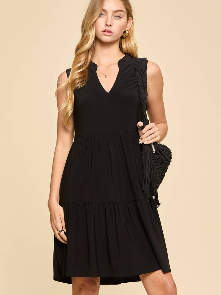 Wrinkle-Free Tiered Lizzy Dress for wholesale by Dear Scarlett