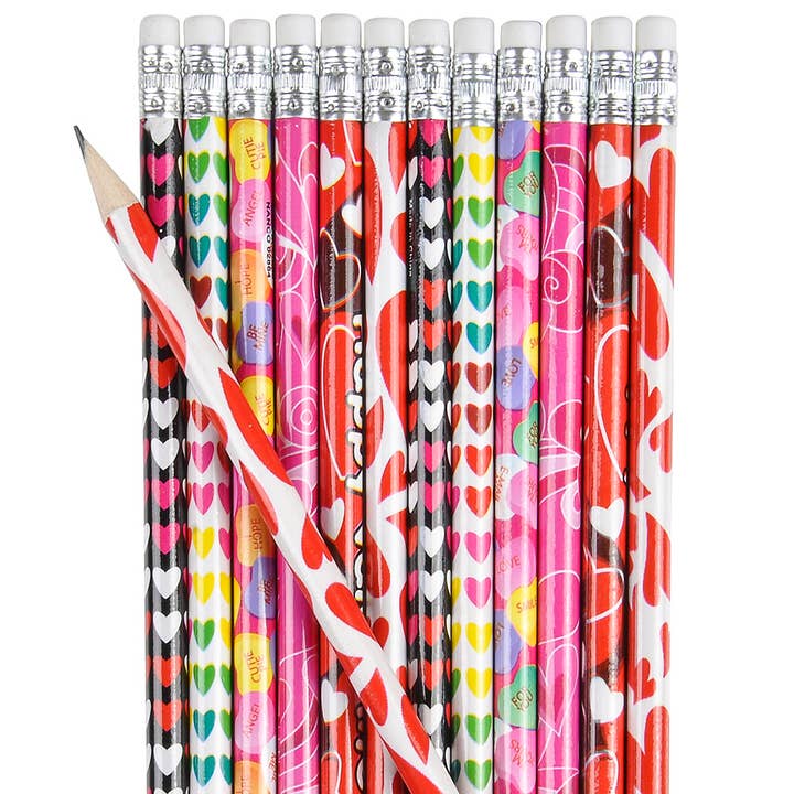 VALENTINE'S 7.5" PENCIL ASSORTMENT for wholesale by The Toy Network