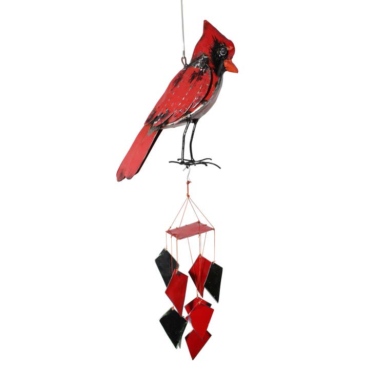 Cohasset Gifts - Vente Carillons - Carillon éolien de baril d'huile recyclé Cardinal
