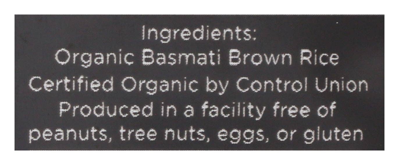 Everyday Supply Co - Wholesale Rice - EARTHS PROMISE RICE BASMATI BROWN ORG - Case of 52