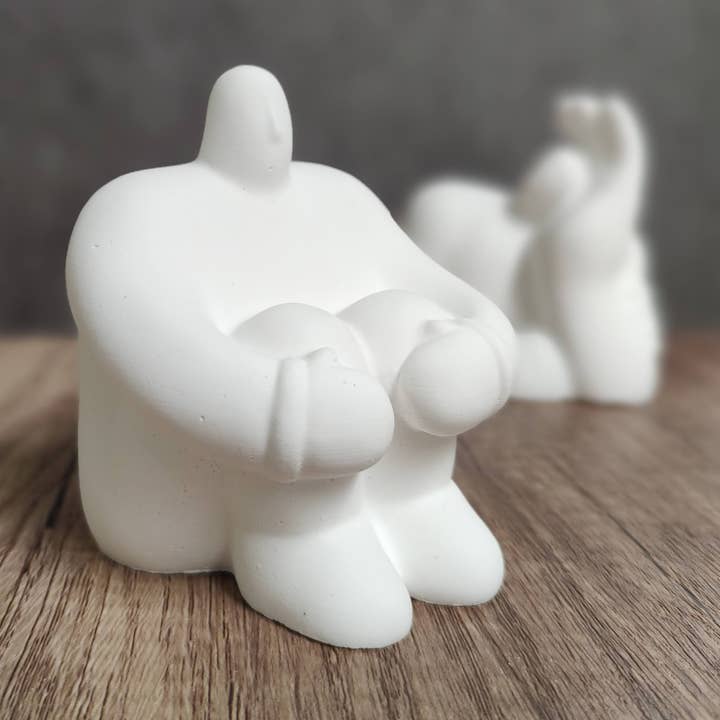 Abstract Man Sculpture for Bookshelf Decor, Office Bookend for wholesale by Eco Chic Lines