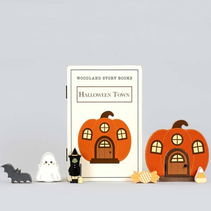 50522 - 8x12 woodland storybook gift set/7 (HALLOWEEN TOWN)
for wholesale by Devanie At Home (Formerly Adams & Co.)