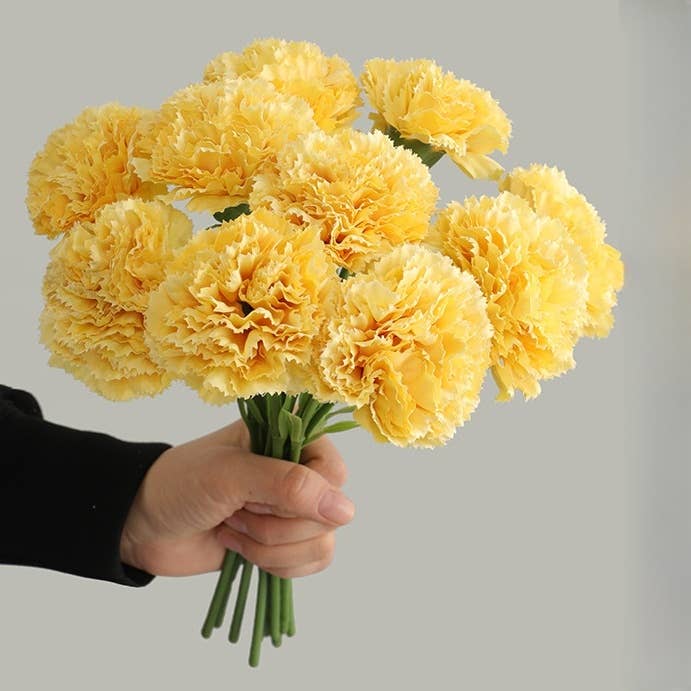 ACNITE(We cover U.S. import duties) - Vente Fleurs artificielles - Fleurs artificielles œillet rose réaliste 28 cm - Cadeau pour elle5