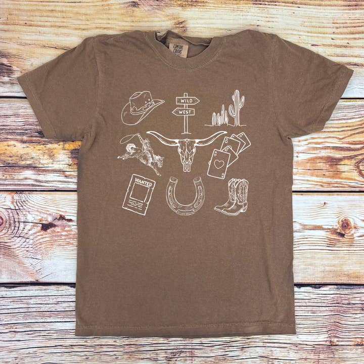 Sage & Soil - Wholesale T-Shirt (Graphic) - Women's - Western Graphic Outline Adult T-shirt1