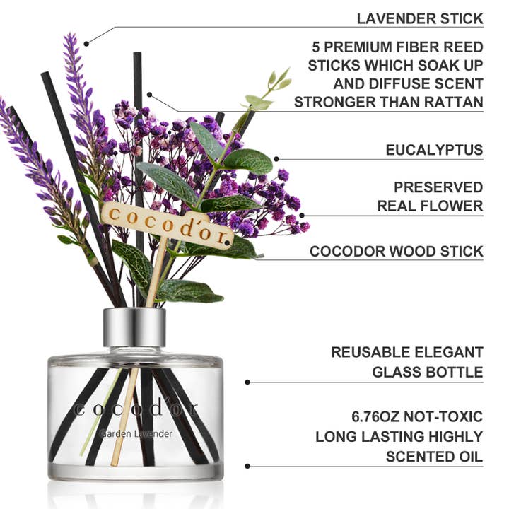 Cocodor Italy srl - Wholesale Reed Diffuser - Cocodor Lavender Diffuser 200ml (6.7oz) Well-being