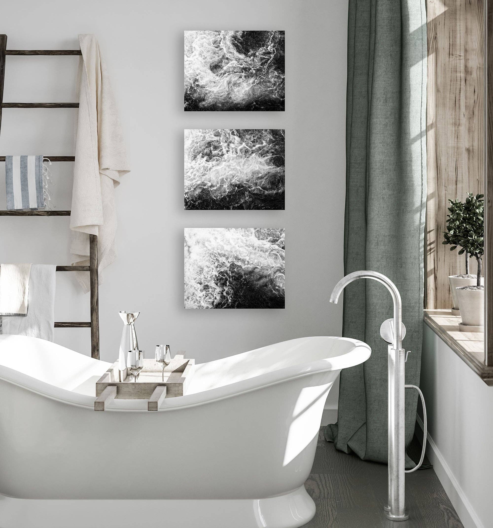 Lisa Russo Fine Art - Wholesale Gallery Wall Set - Abstract Black and White Swirl | Art Prints Set of 35