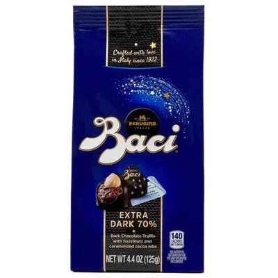 Baci 70% Dark Chocolate Bag – 4.4 (10 pcs) (4 bags per case) for wholesale by Casacella Foods