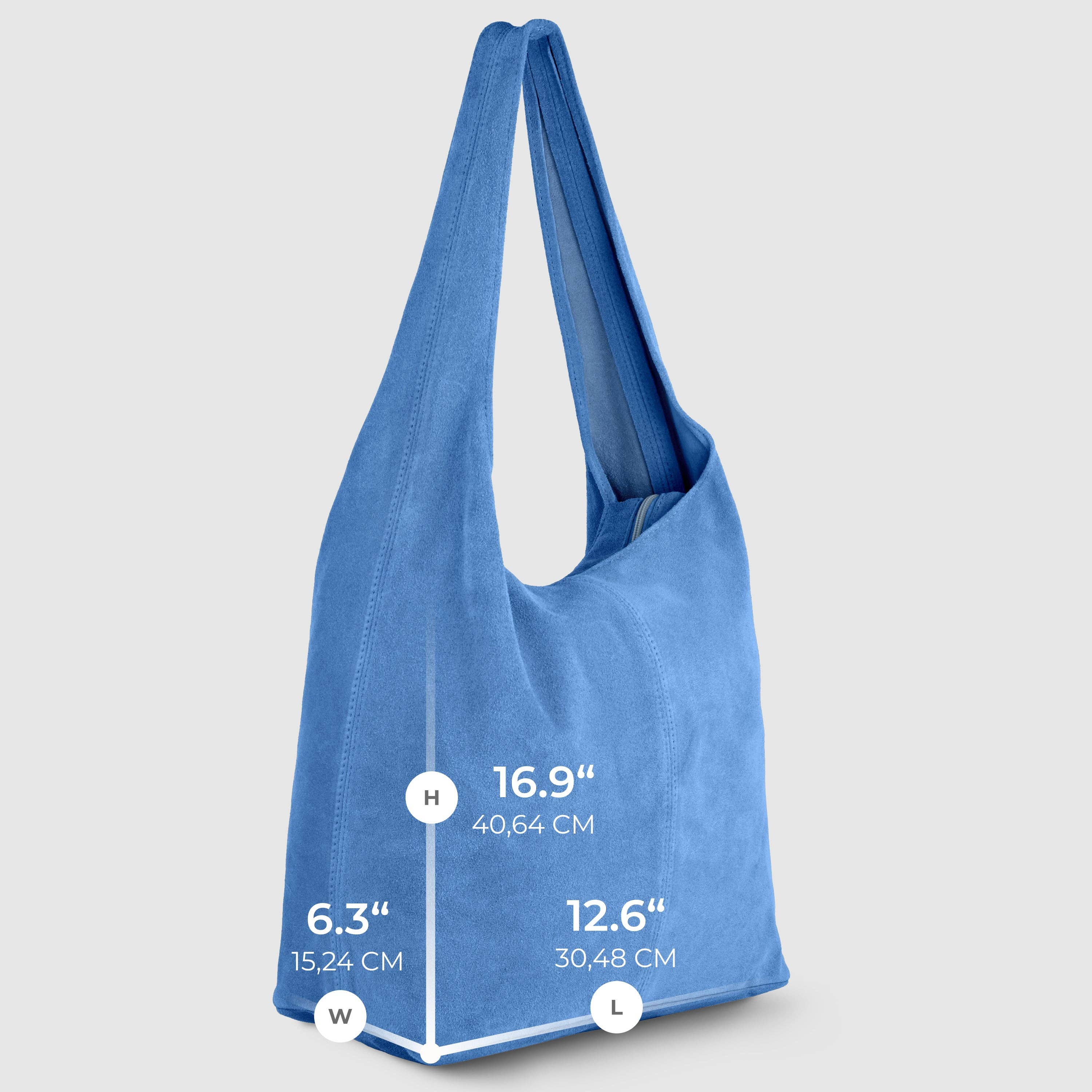 TAKEASY – wholesale Axelremsväska – Dam – Italiensk äkta mocka hobo-väska 01194352