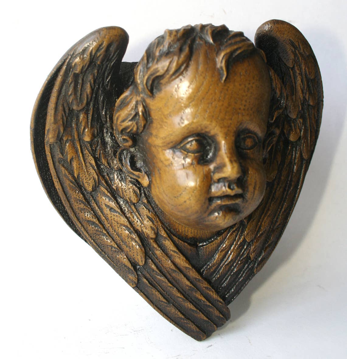 Oakapple Designs Ltd - Wholesale Decorative Figurine - Cherub's Head with Wings - Reproduction Victorian Carving0