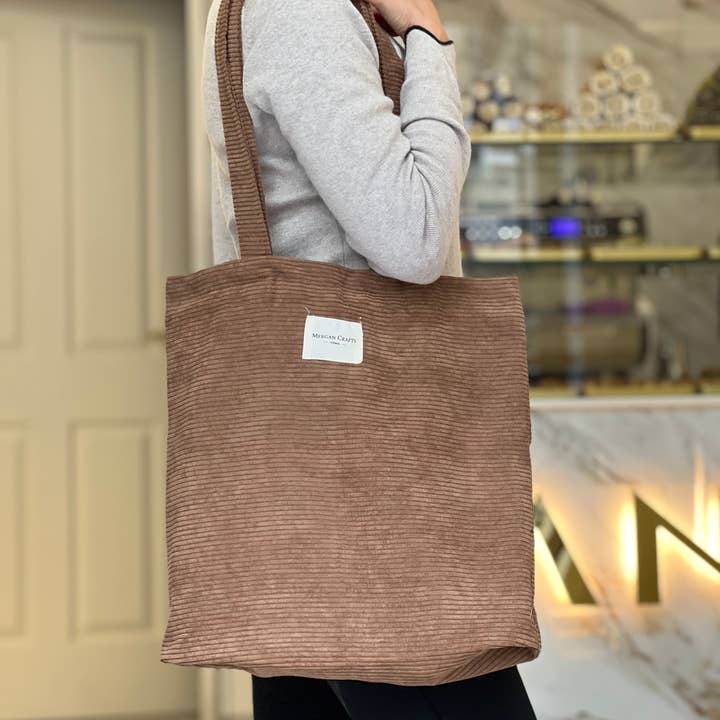 MERGAN CRAFTS - TEXTILE - Wholesale Tote Bag - Women's - Tote Bag, Shopping bag, with long Strap- Corduroy3