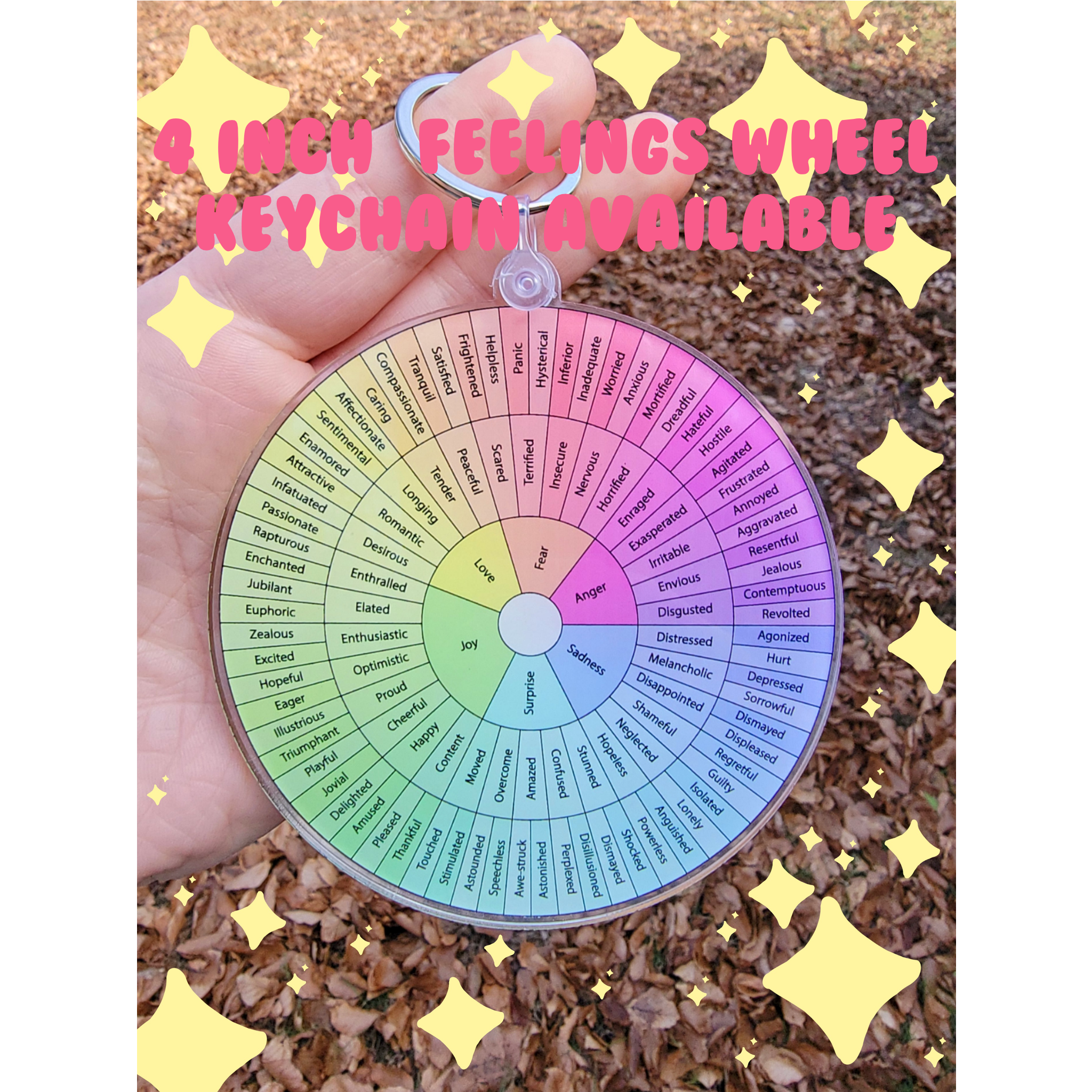 Ace the Pitmatian Co - Wholesale Sticker - Feelings Wheel Sticker Available 3 Different Sizes3