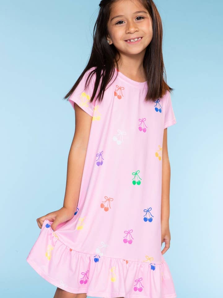 Simply Soft kortærmet flæse natkjole for engroshandel hos PixieLane