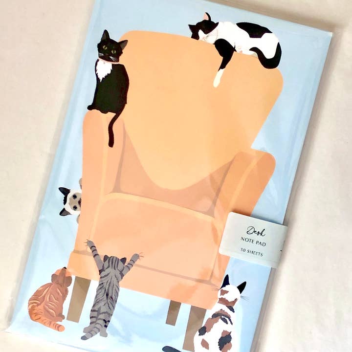 Merrily Paper - Wholesale Notepad - Cat Lover Notepad 5.5x8.5 Desk Memo Pad1