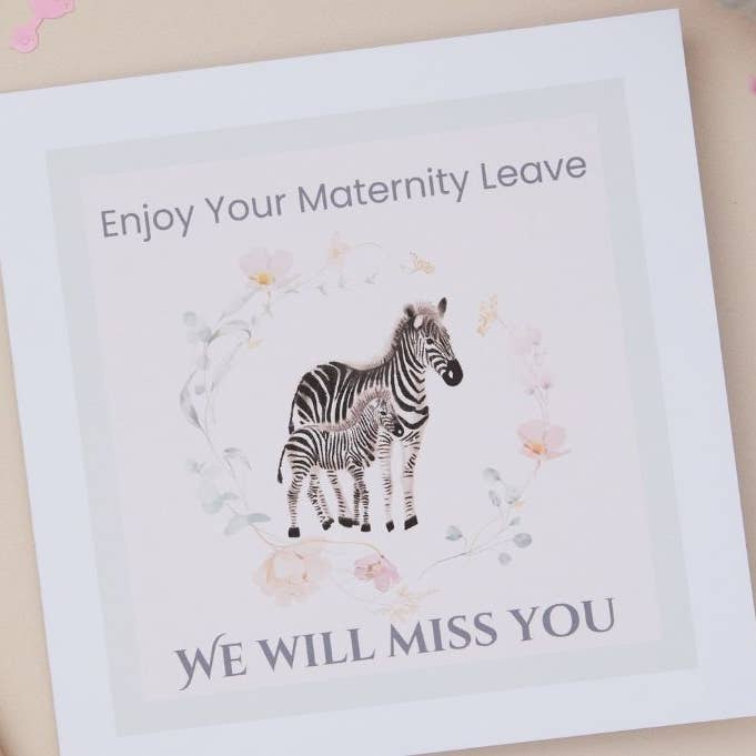 Carte de vœux de congé maternité pour bébé, tu vas nous manquer pour la vente par Sjstationery