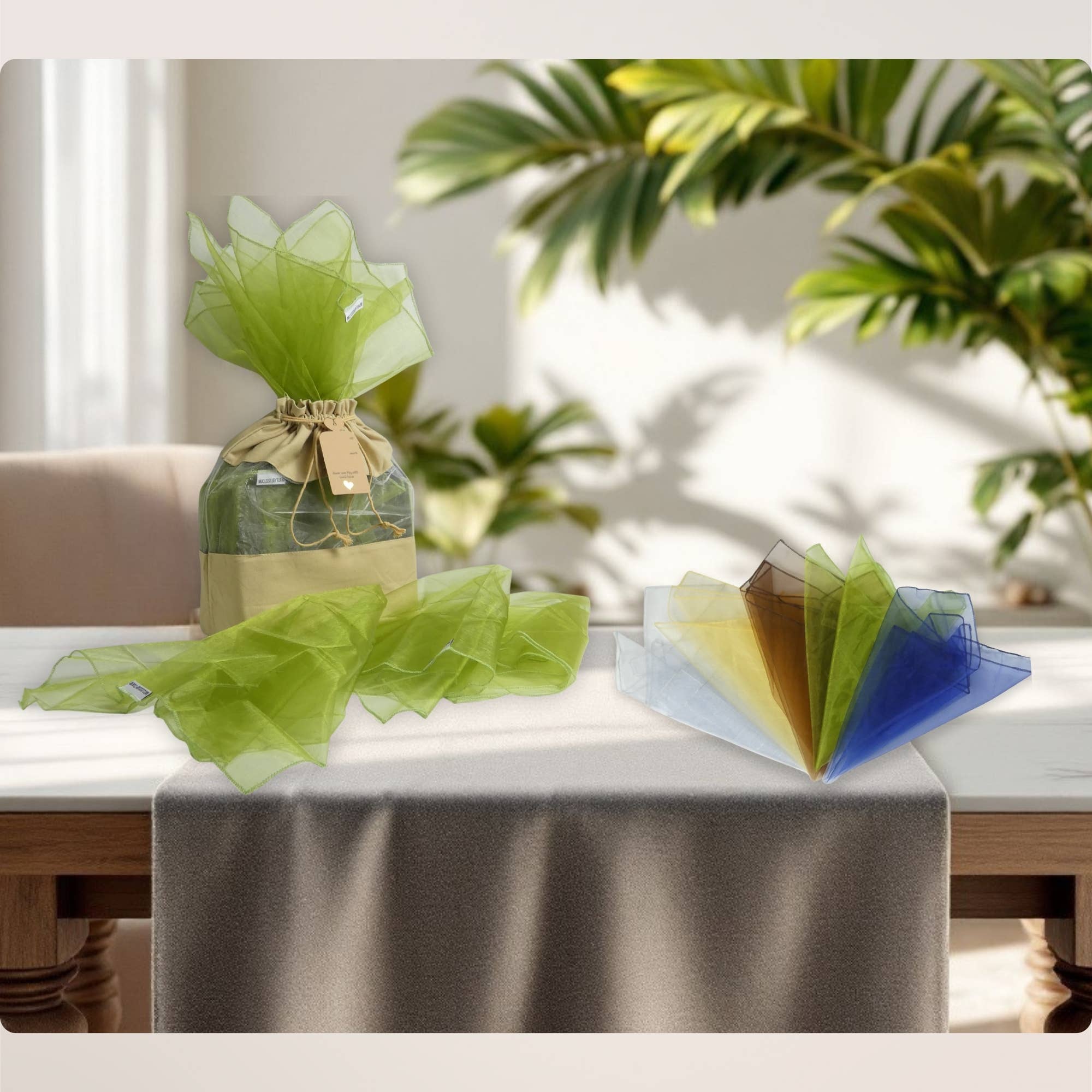 Beauty Blisss - Wholesale Gift Bag Set/Pack - Organza Gift Wrap Fillers – 24" Squares, 5pc & 6pc Sets10