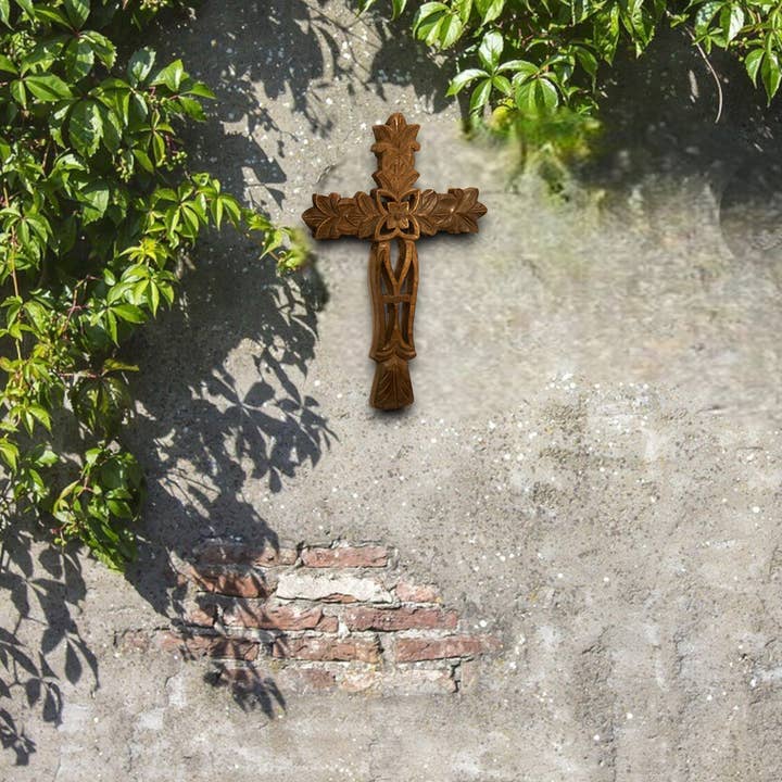 Wilco Home - Wholesale Wall cross - San Angelo Carved Wood Wall Cross2