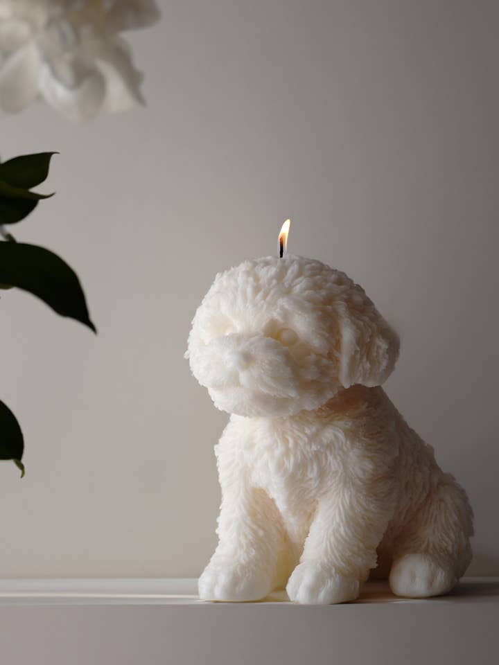 Bruno Puppy Handmade EcoSoy Novelty Candle for wholesale by ONRUS Candles