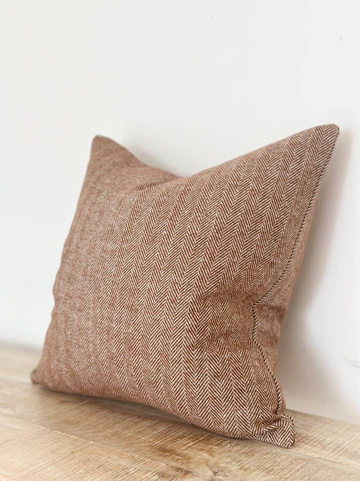 Tia Wool Blend Cushion Cover - Rust for wholesale by Ellenvale Trade