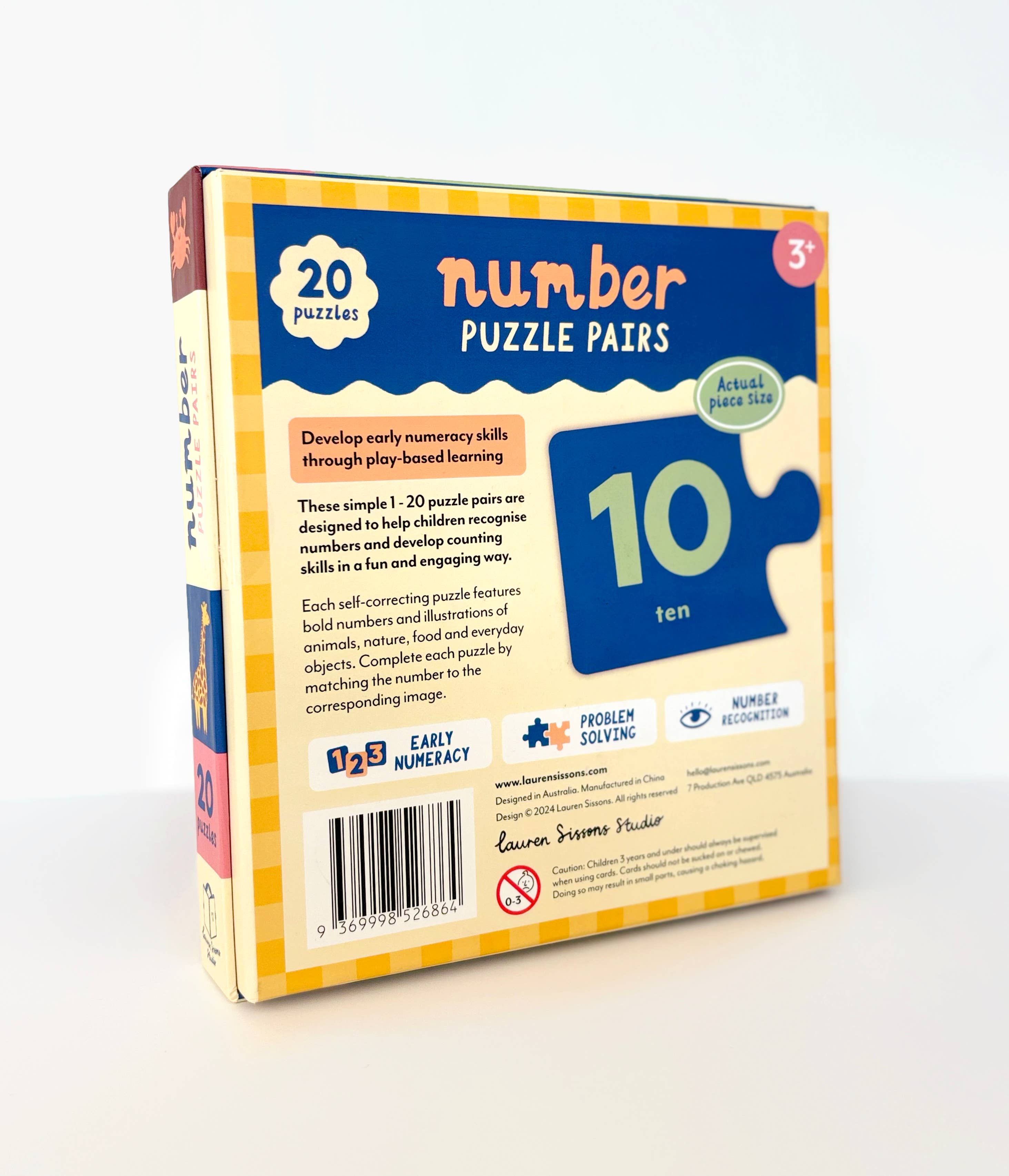 Lauren Sissons Studio - Wholesale Puzzle – Child - Number Puzzle Pairs - Kids Toys Learning Game Educational4