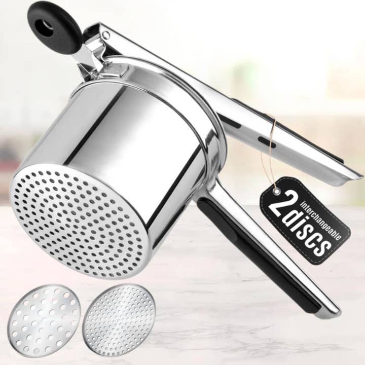 Zulay Kitchen - Wholesale Kitchen Tool/Gadget - Premium Large 15oz Potato Ricer with 2 Interchangeable Discs0