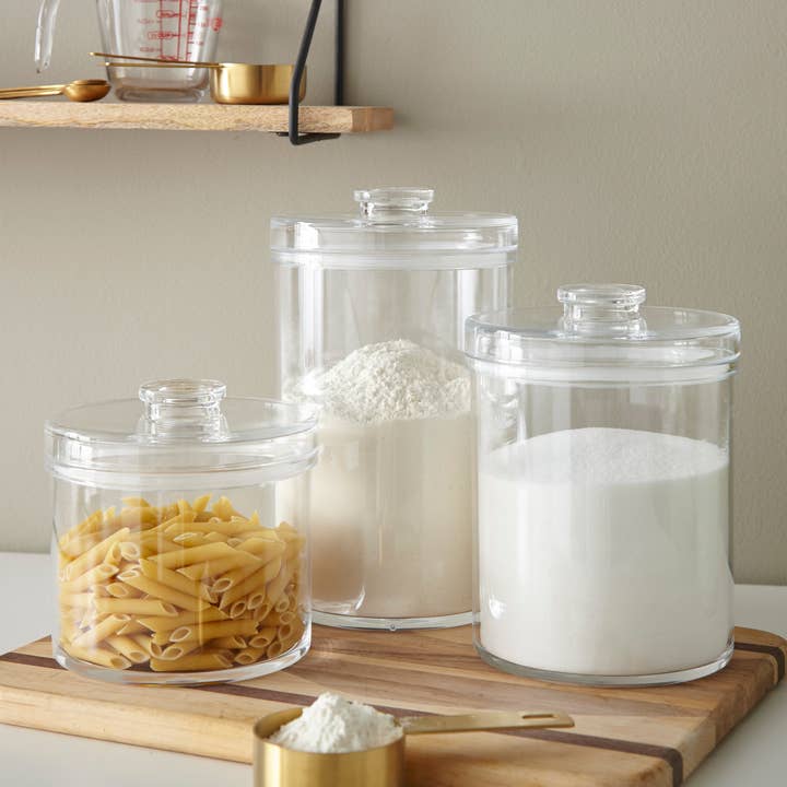 Round Canisters with Lids for wholesale by Huang Acrylic