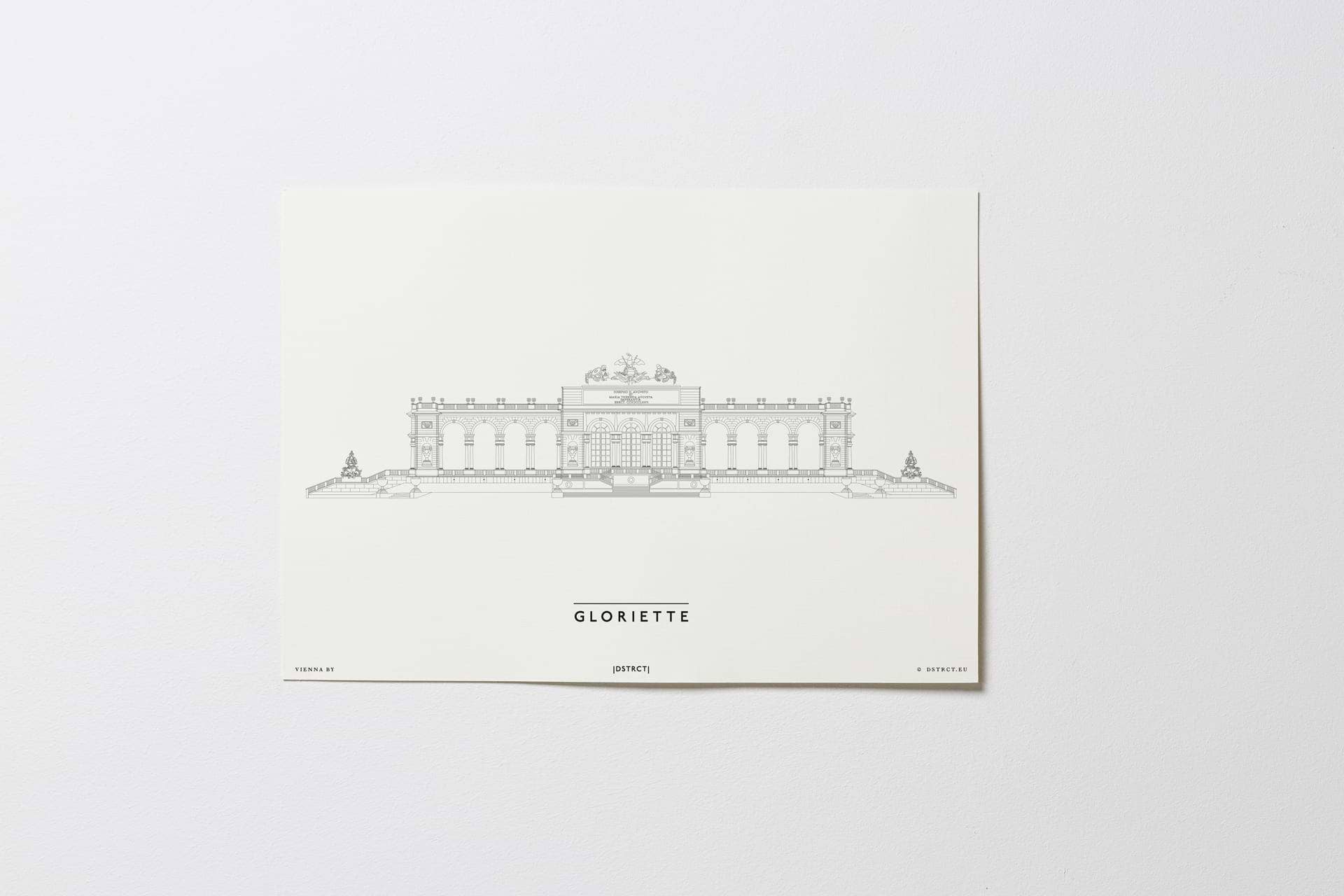 DSTRCT - Vente Affiche d'art - Gloriette Schönbrunn | Design strict | Vienne0
