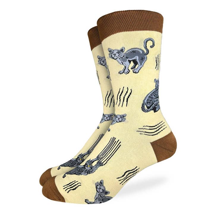 Good Luck Sock - Wholesale Socks - Men's - Men's Scratchy Cats Socks