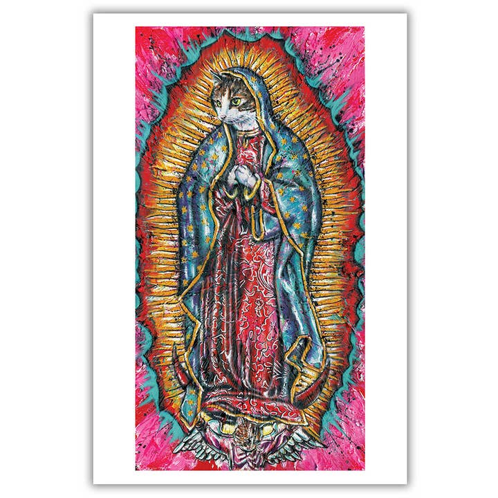 Point Blank Art & Design - Wholesale Art Print - Virgin Meowy Humorous Cat Art Print 12 x 18"