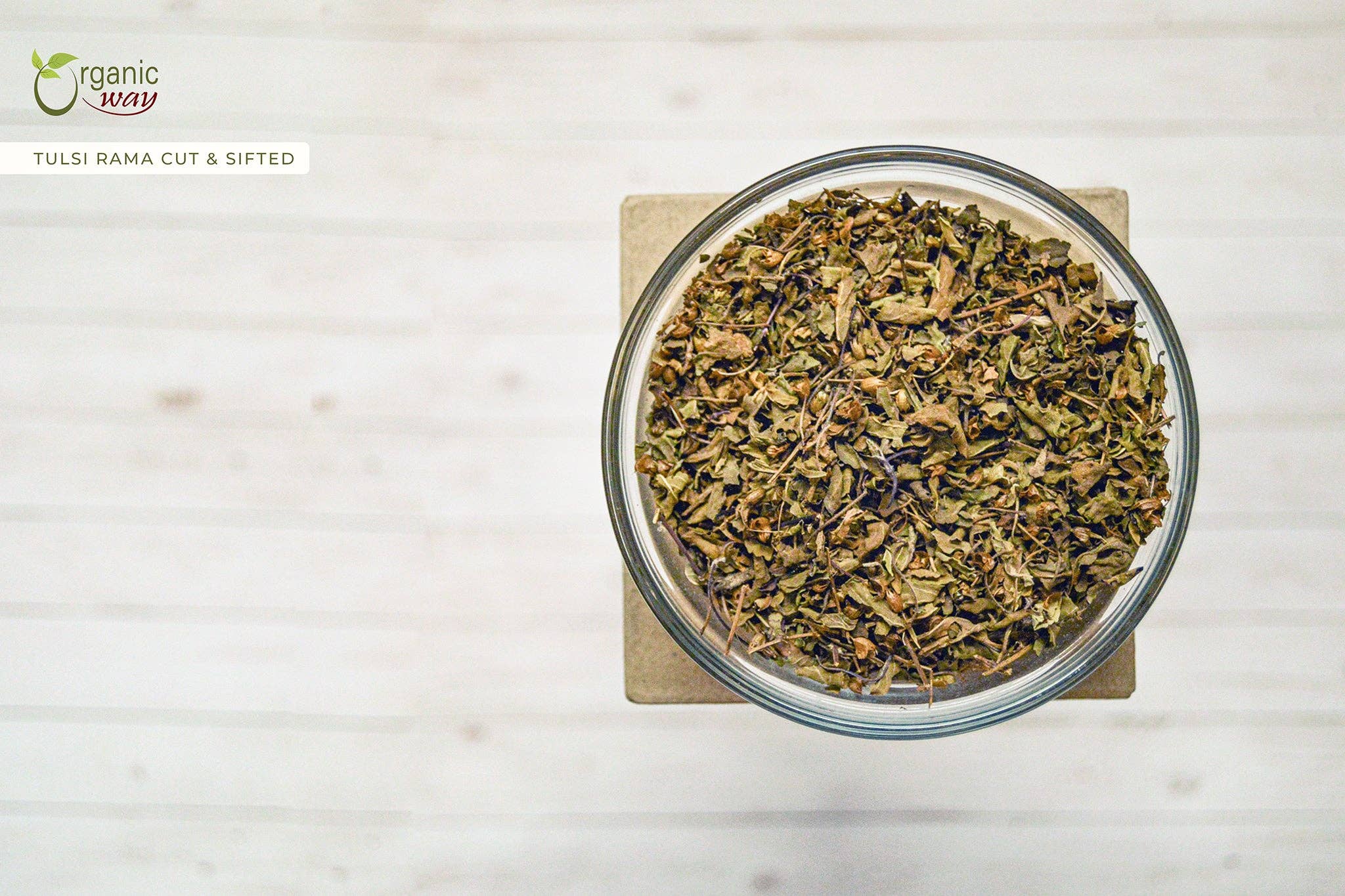 Organic Way LLC - Vente Thé en vrac - Tulsi/Basilic Sacré (Rama) Coupé & Tamisé (Ocimum tenuiflorum) - Thé aux Herbes | Certifié USDA & Casher | Végétalien, Non OGM & Sans Gluten | Sac Refermable | 100% Brut d'Inde3