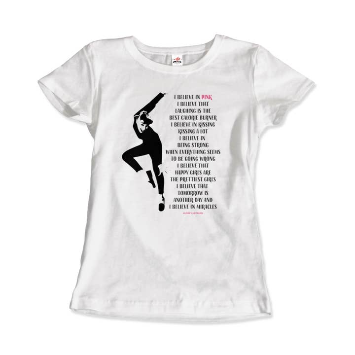 Art-O-Rama Shop – wholesale Screen printed t-shirt – Women′s – I Believe in Pink Quote T-Shirt3